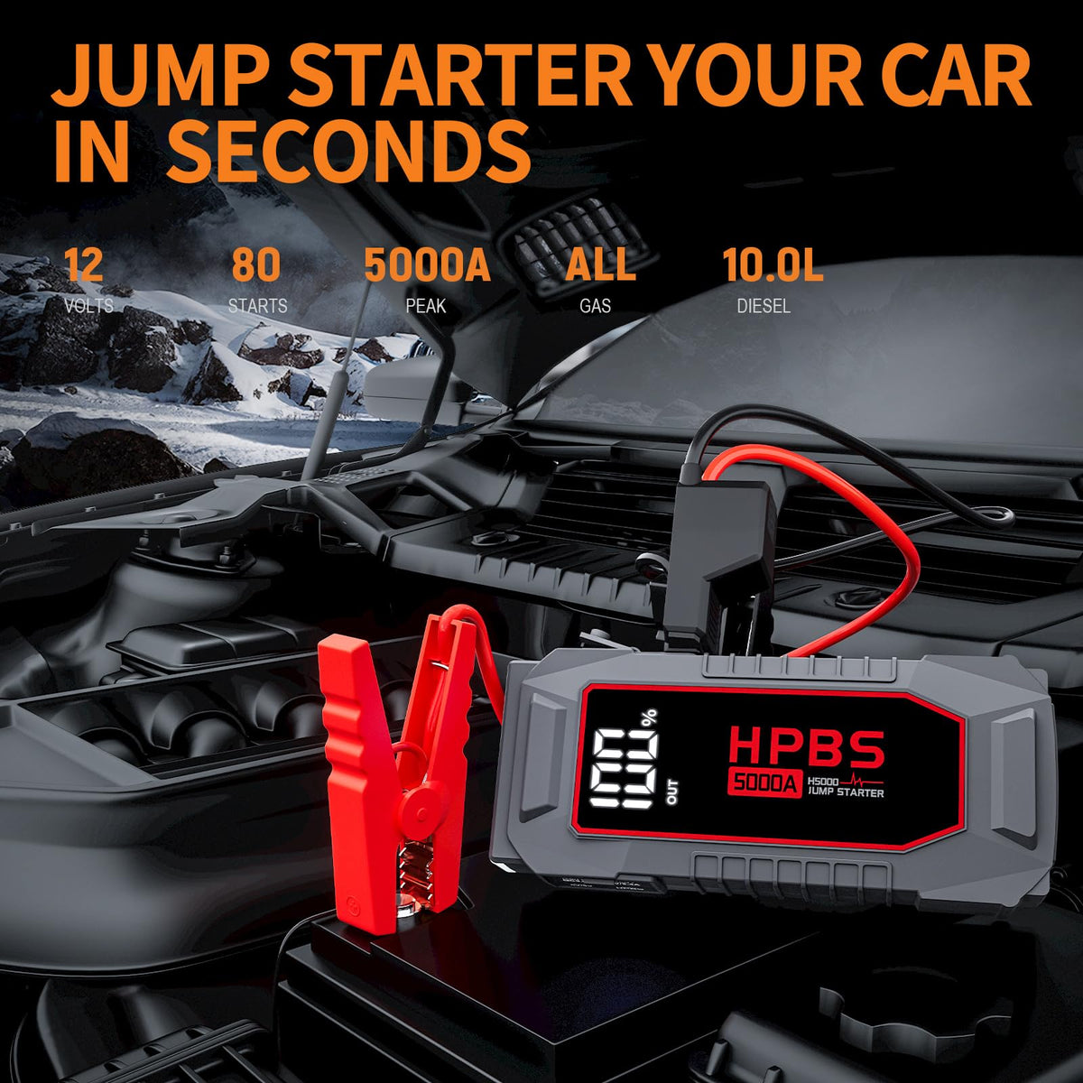 HPBS close-up 3.0 inch LCD display for clear battery and status reading