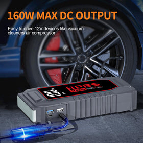 HPBS LED flashlight lit in dark demonstrating visibility and emergency help