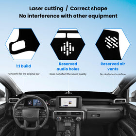 HPEVA folded dash cover in packaging ready to store and easy to wash