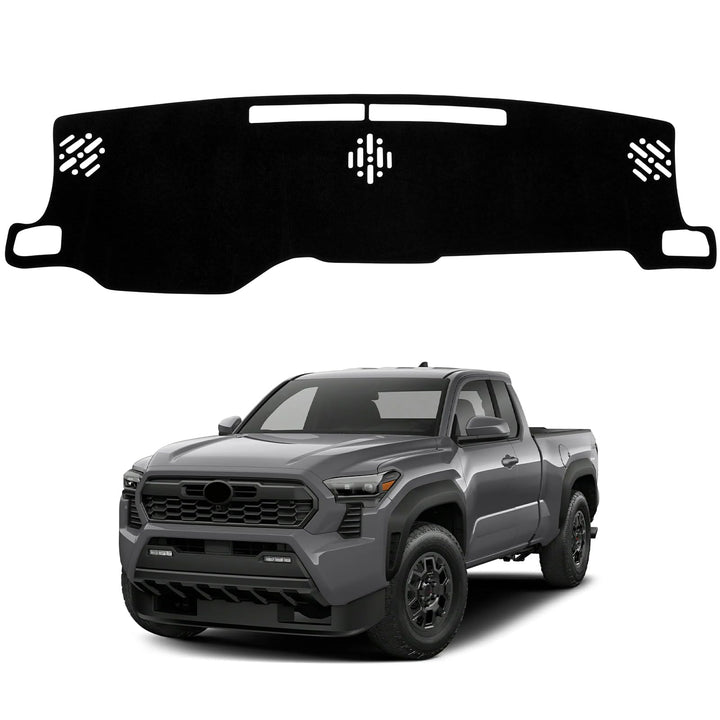 HPEVA front view of dash cover showing precise fit and sleek look for Tacoma
