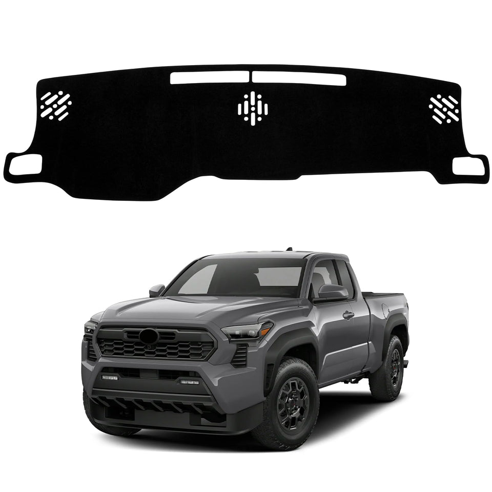 HPEVA front view of dash cover showing precise fit and sleek look for Tacoma