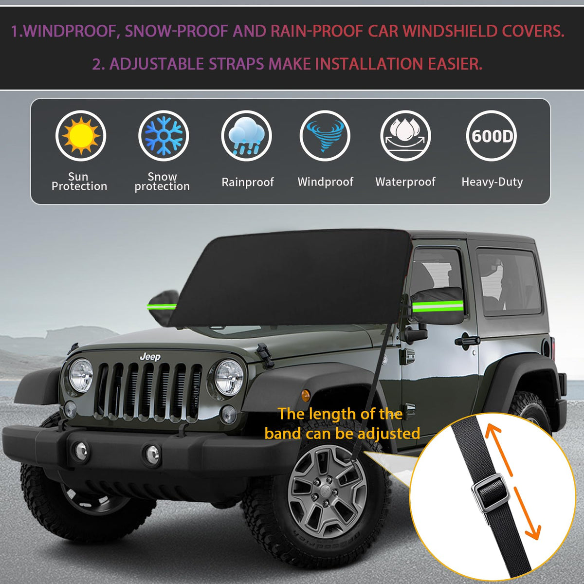 HQcontL quick-release wheel strap fastening cover tightly and quickly