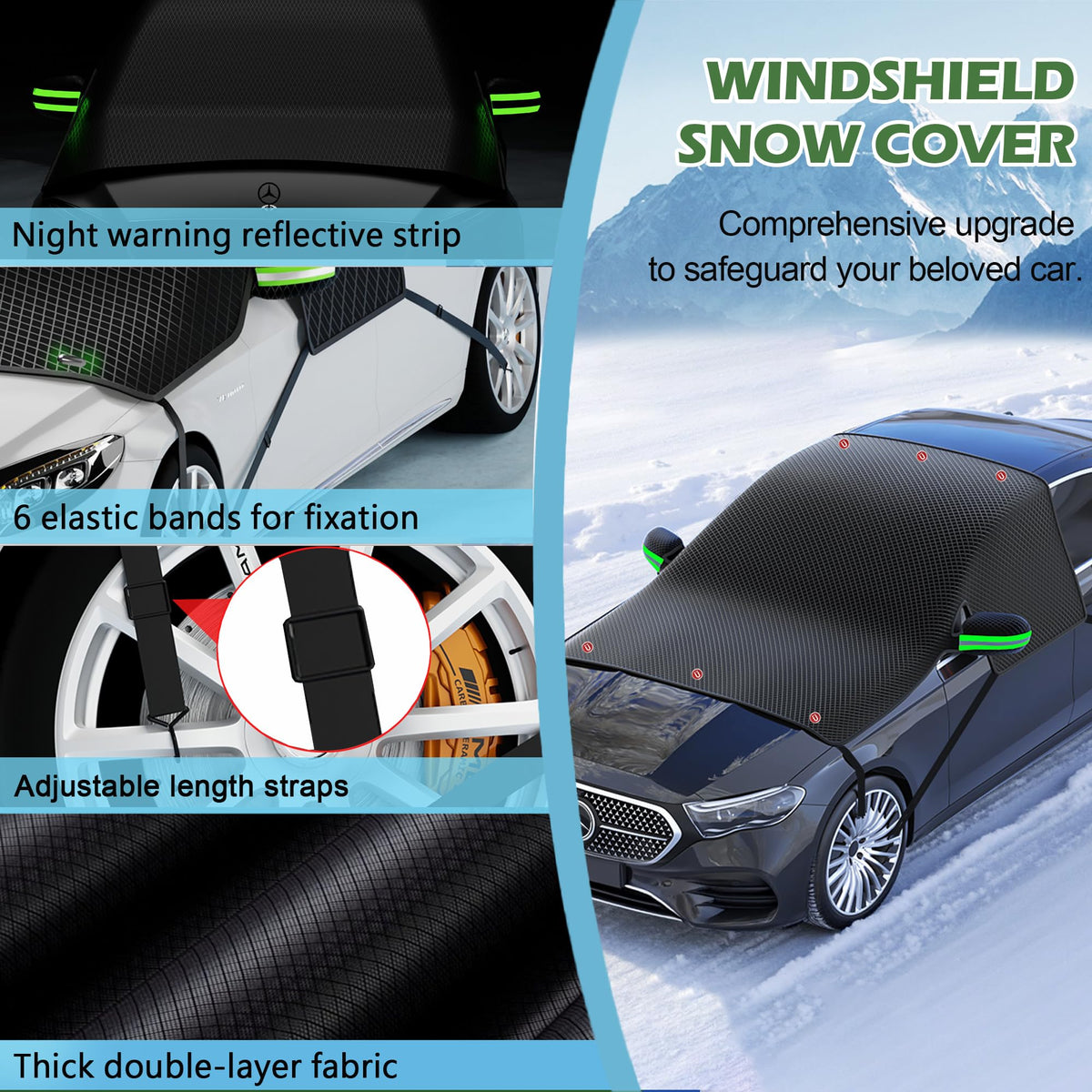 HQcontL side mirror pocket with reflective strip improving nighttime visibility