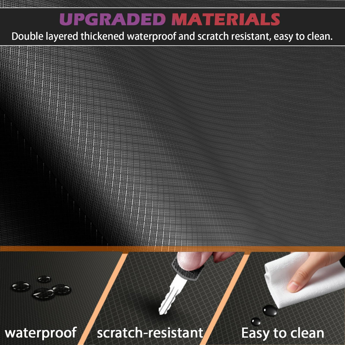 HQcontL cover on windshield with scale comparison clarifying generous 112x57 inch size