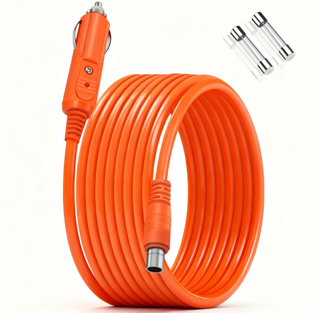 HQFIXDO front view showing DC8020 plug and full 10ft length with clear fit benefit