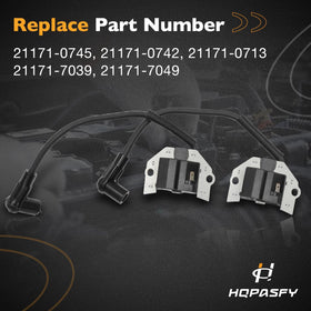 HQPASFY ignition coil installed in Kawasaki engine demonstrating fitment