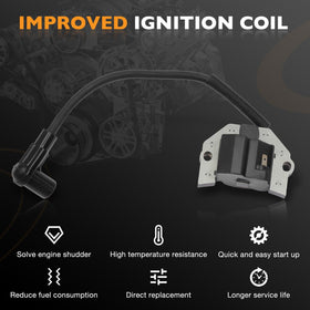 HQPASFY coil on a lawnmower engine illustrating improved starting reliability