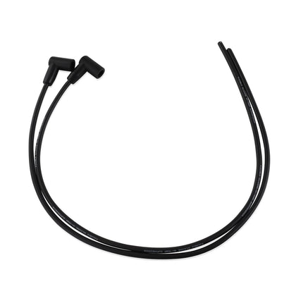 HQPARRTS front view of 7mm 30" spark plug wires showing length and boots