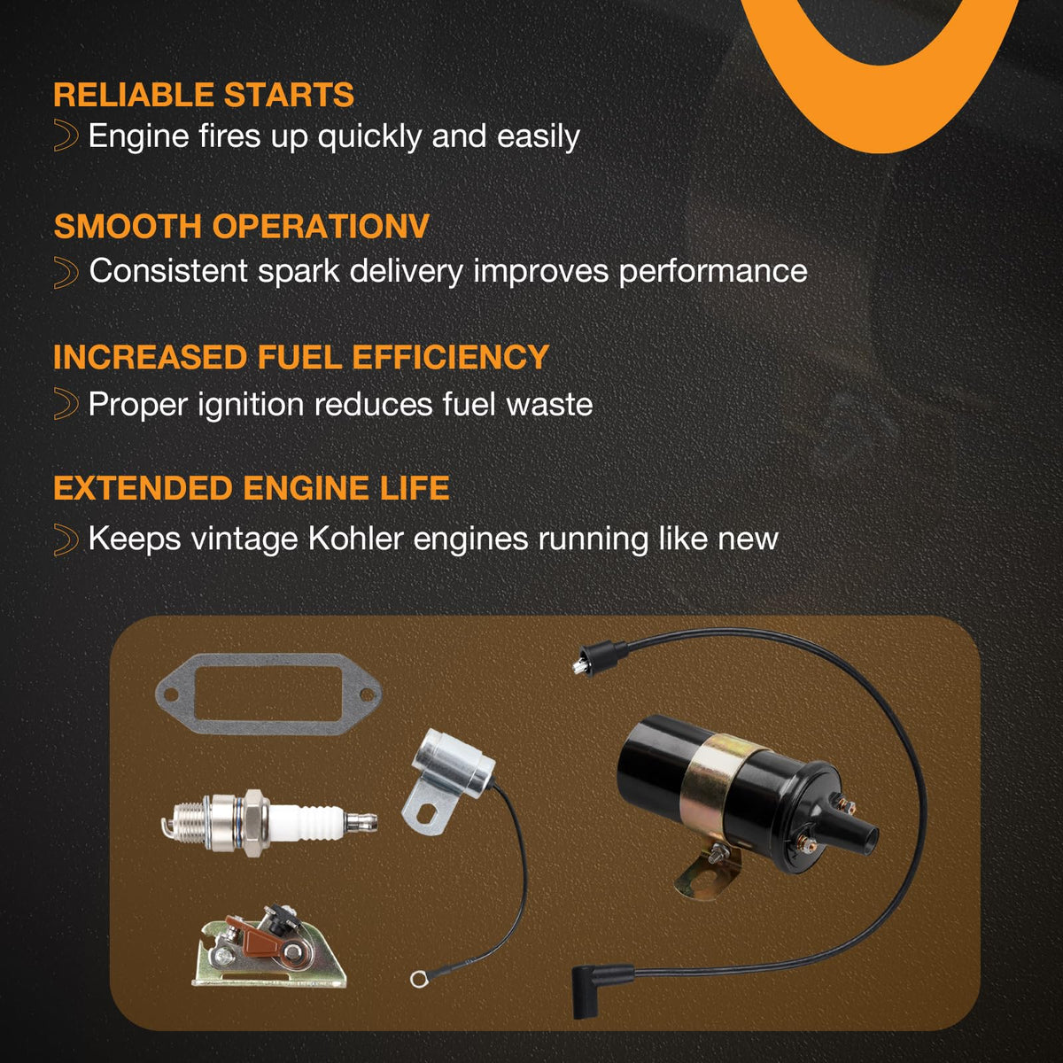 HQPASFY contact breaker points detail showing clean contact surfaces to restore timing accuracy