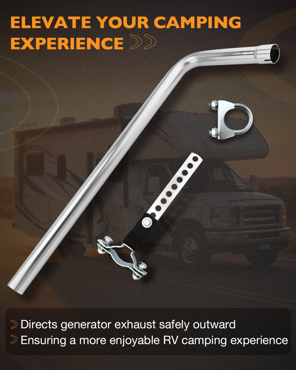 HQPASFY generator in RV service bay illustrating safer exhaust routing and protected living area