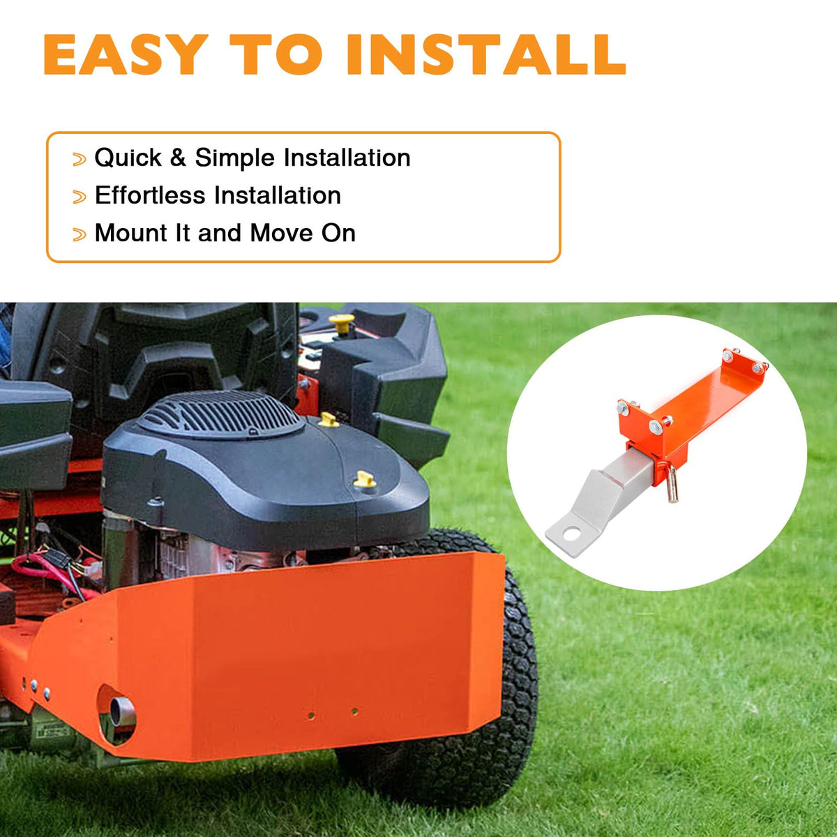 HQPASFY mower towing trailer with hitch in use, demonstrating versatile hauling capability