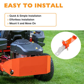 HQPASFY mower towing trailer with hitch in use, demonstrating versatile hauling capability