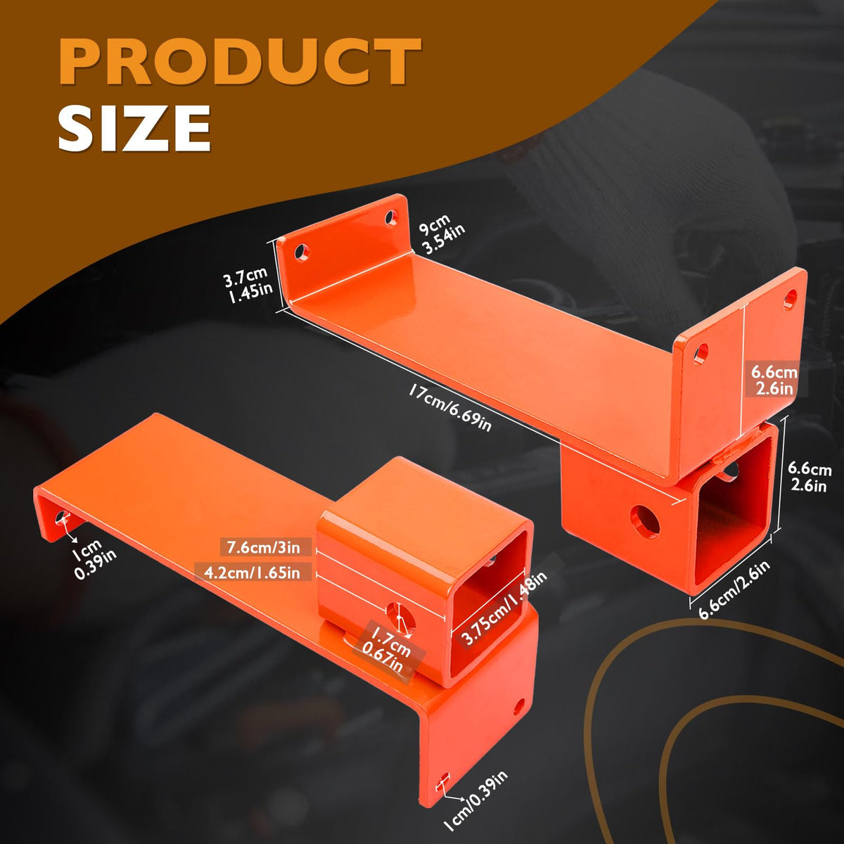 HQPASFY slide-in receiver detail illustrating secure fit and easy attachment benefit