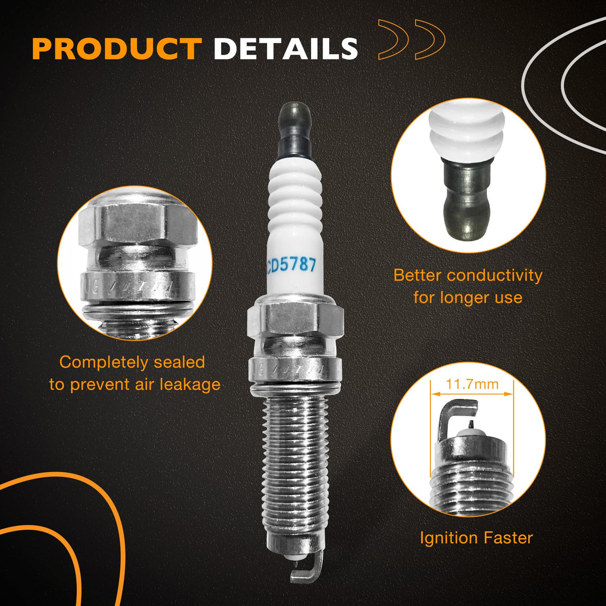 HQPASFY size comparison showing coils and plugs scale for easy planning
