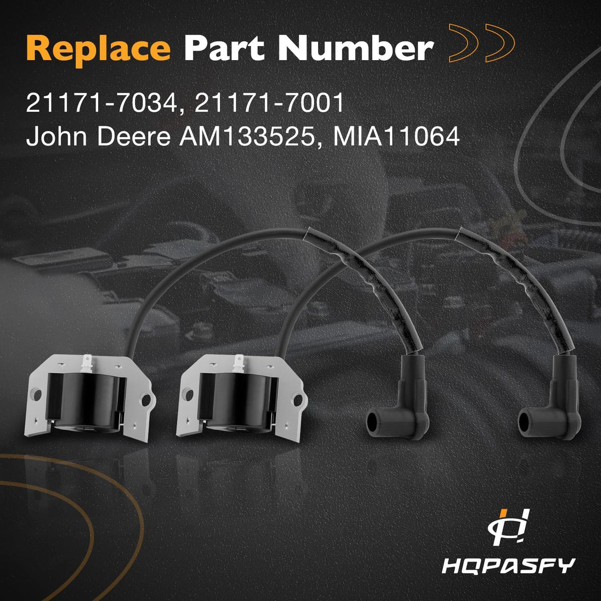 HQPASFY ignition coils installed on engine improving startup consistency
