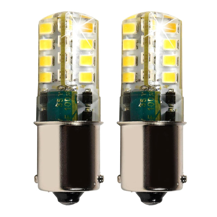 HQRP front packaging showing 2-pack and specs benefits brighter light