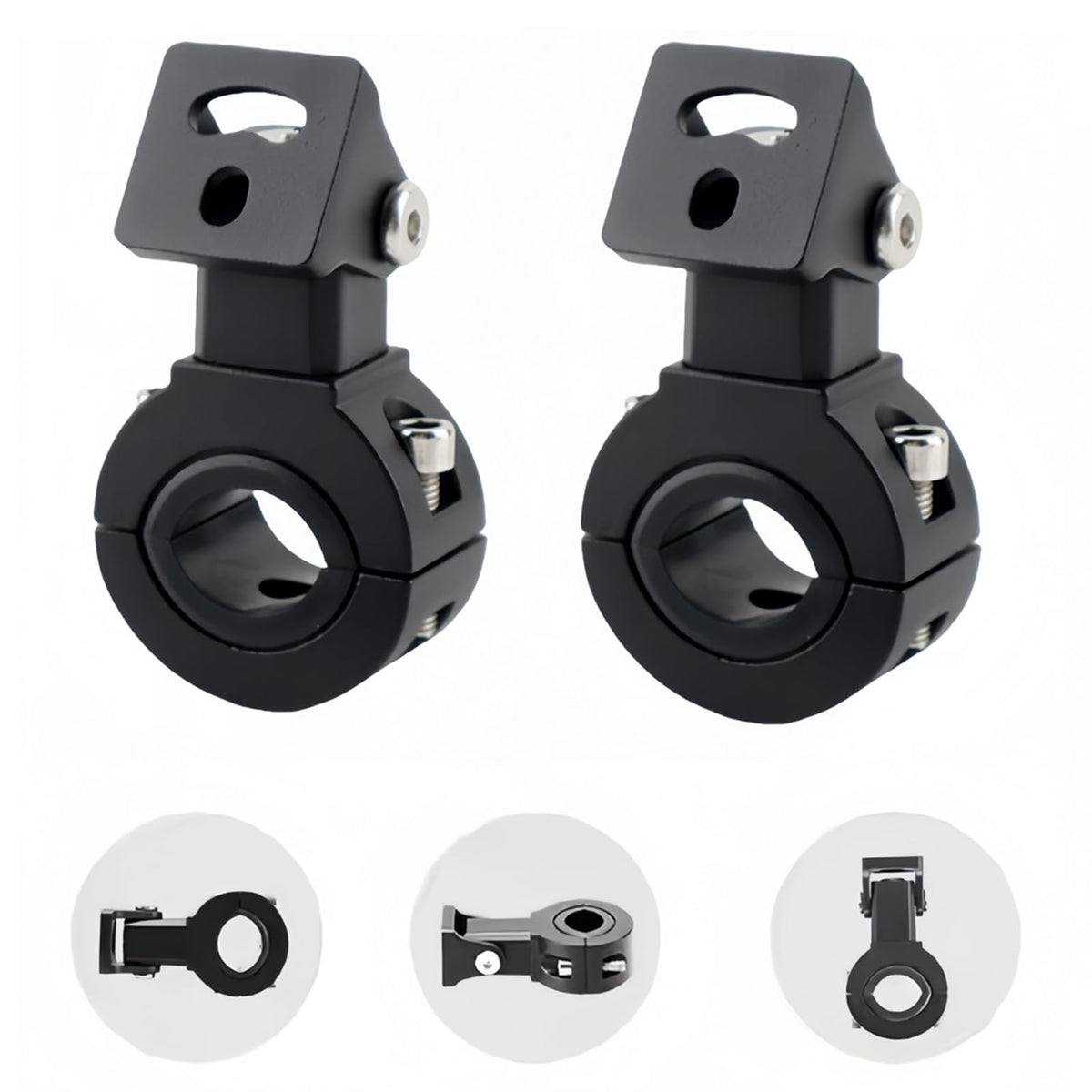 HQTS front view of two brackets showing design and durable finish for secure mounts