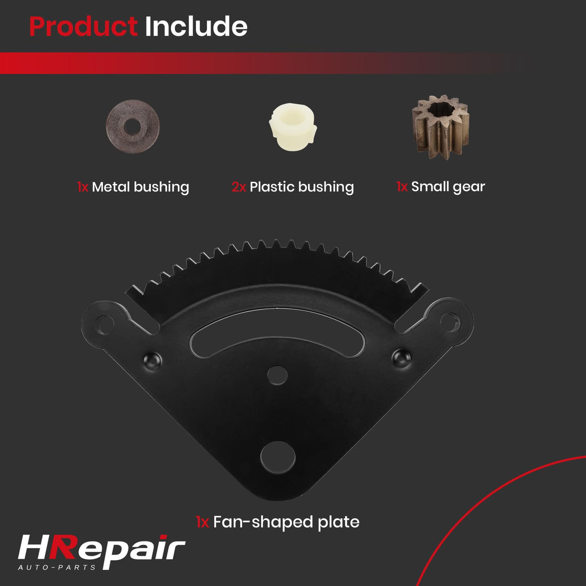 HRepair kit laid out to show included parts for quick identification and straightforward replacement
