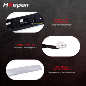 HRepair view of mounting points and OEM-fit label ensuring correct installation
