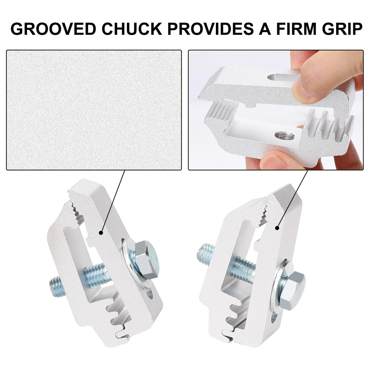 Hromee clamp engaged with cover bracket illustrating reliable mounting stability