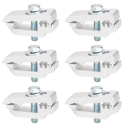 Hromee front view of six clamps showing packaging and parts, ensures complete replacement set