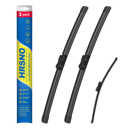 HRSNO front packaging showing full 3-blade kit and fitment details for VW Atlas