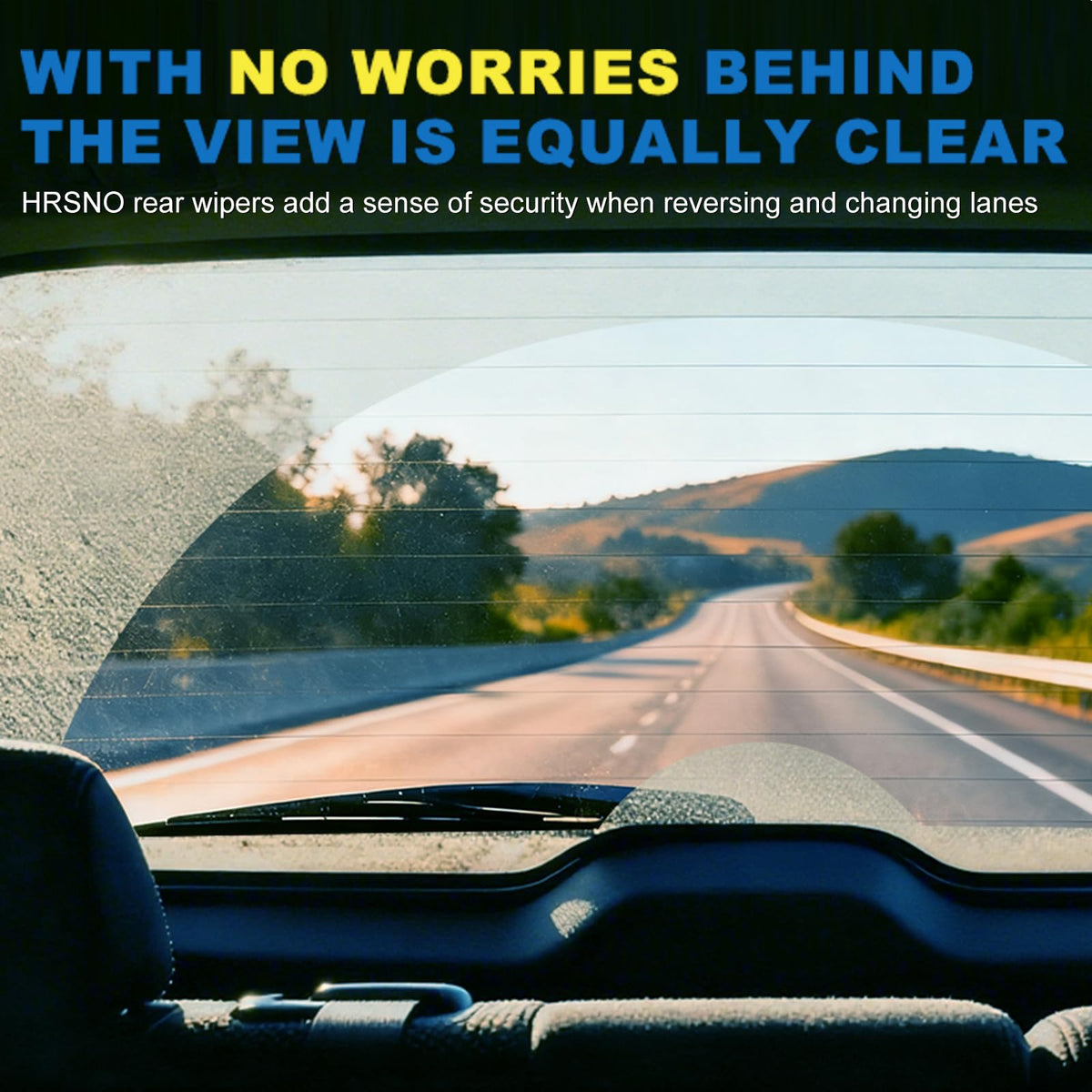 HRSNO blades on Acura RDX clearing rain at night for safer road visibility