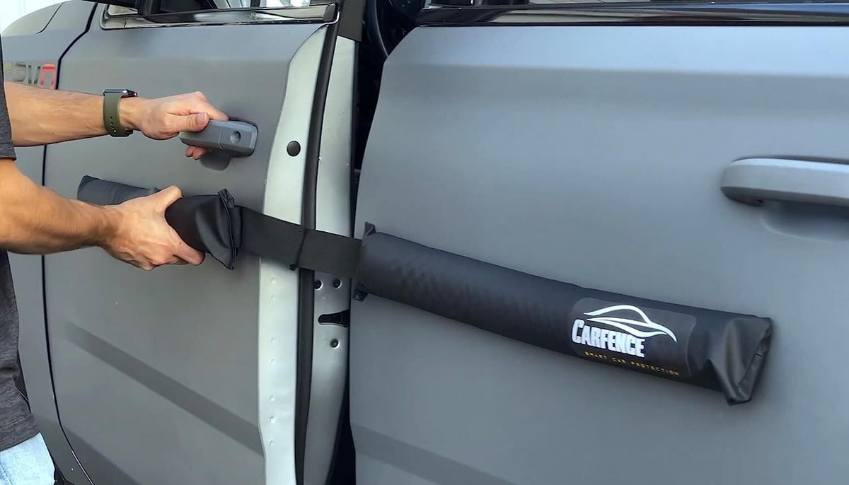 HRX Glass in a crowded parking lot reducing door dings and paint chips