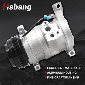 Hsbang compressor size comparison with ruler showing compact OEM dimensions