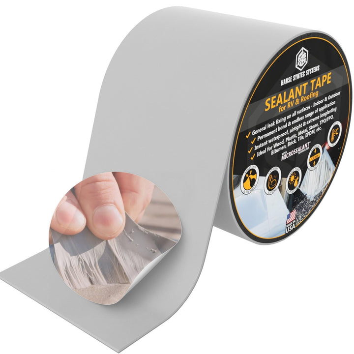 HSS front packaging showing durable roof tape and product details for quick selection