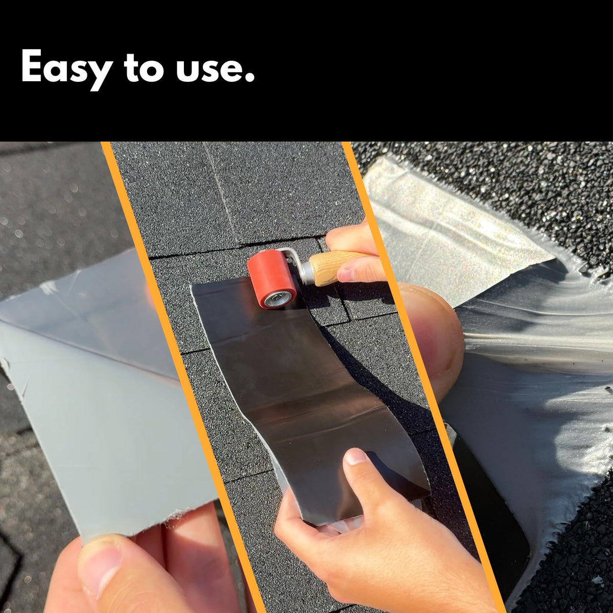 HSS tape held in hand to show 4 inch by 25 foot scale and usability