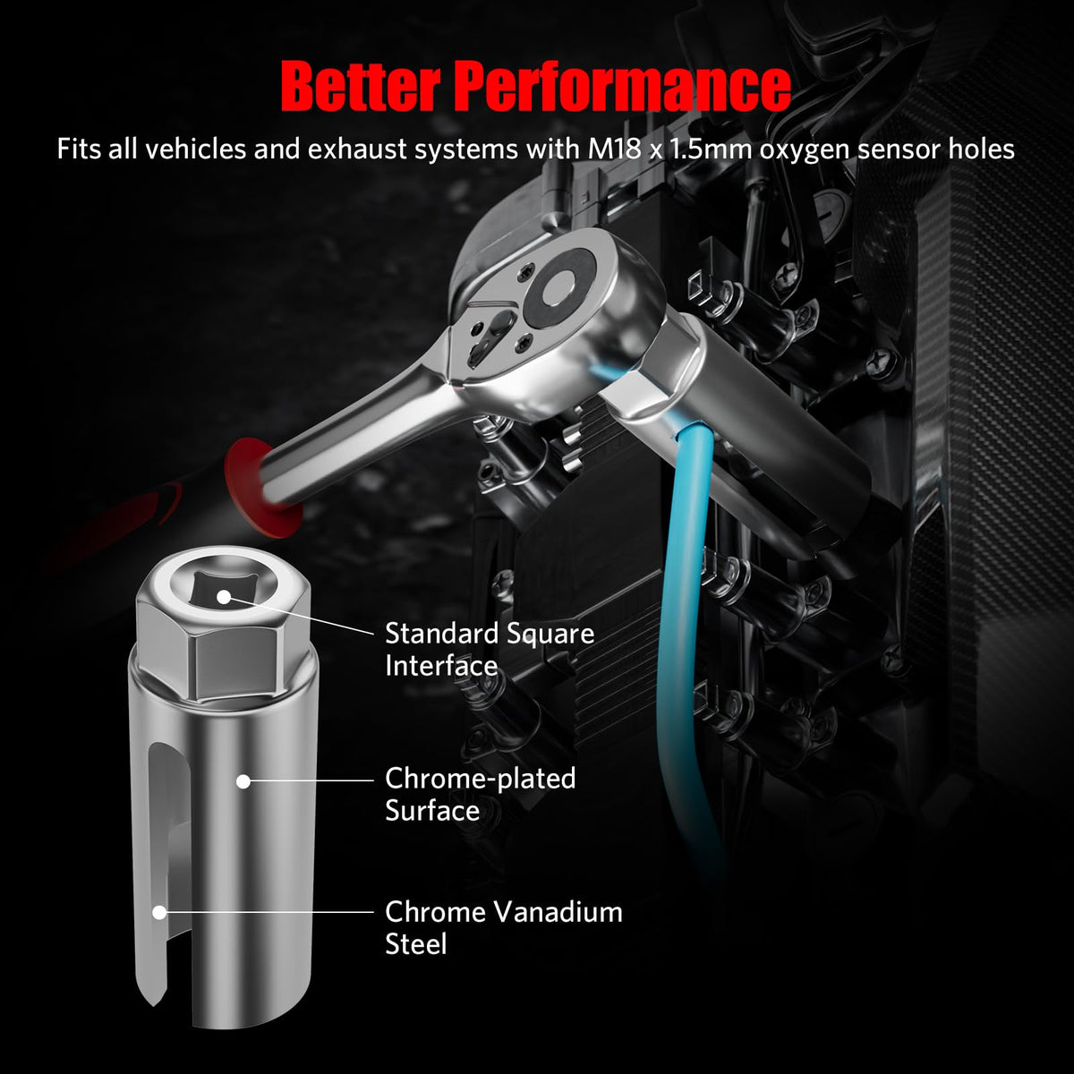 HTOMT low-profile crowfoot detail demonstrating slim design to reach tight sensor locations
