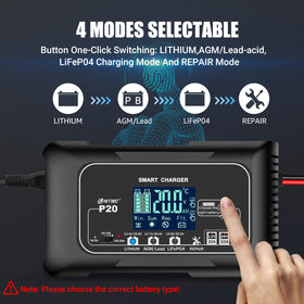 HTRC connected to car battery demonstrating fast, safe charging benefit