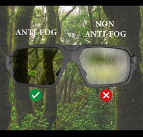 HTS HUNTERSKY worn as goggles in action reducing wind and dust