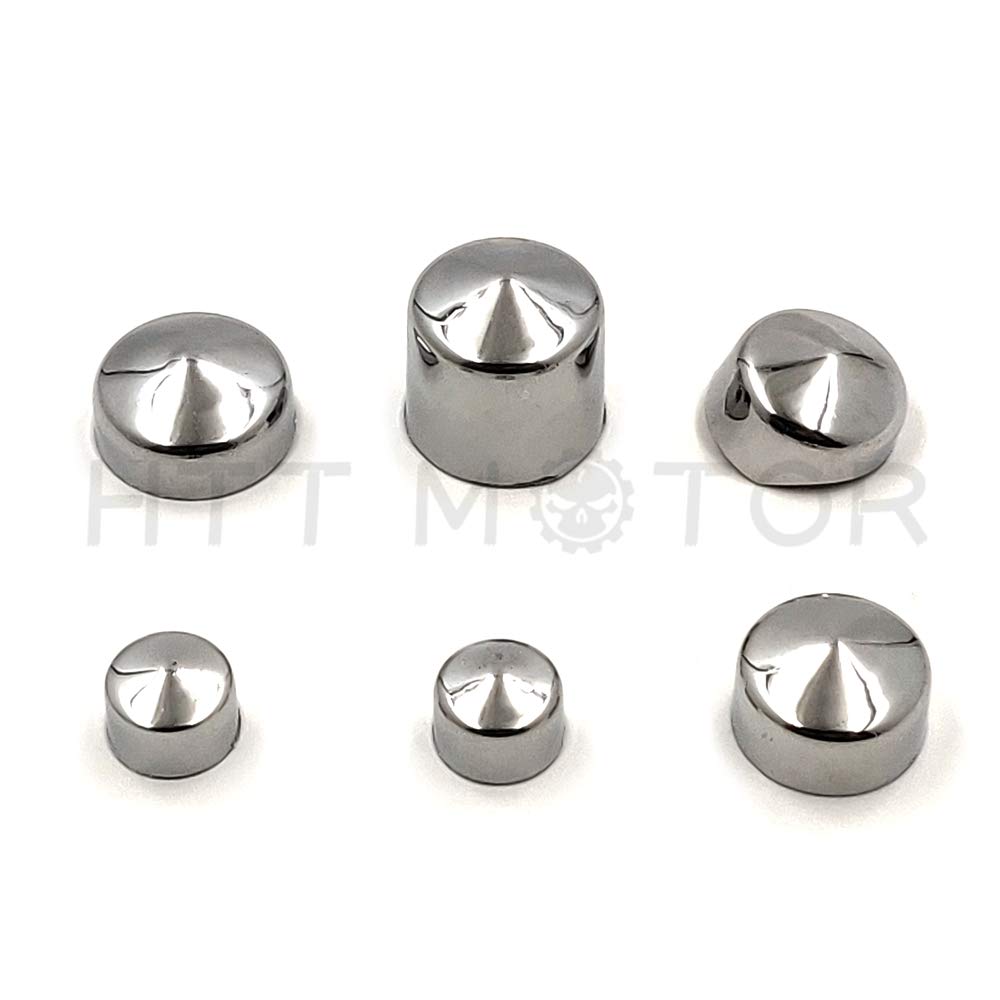 HTTMT bolt caps installed on Harley engine bolts providing clean, uniform appearance