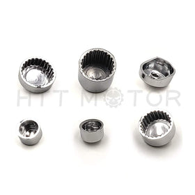 HTTMT caps fitted around primary cover bolts demonstrating low-profile, secure fit