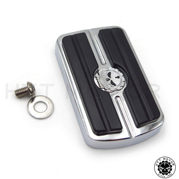 HTTMT chrome skull front view showing bold styling and durable finish