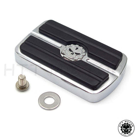 HTTMT installed on pedal demonstrating fitment on a Harley brake pedal