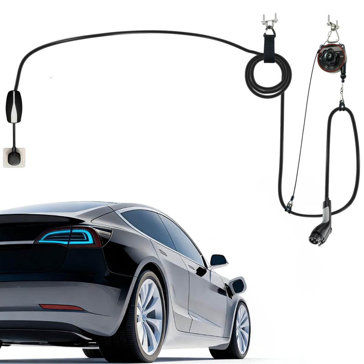 HTtoy front mounted retractor showing neat cable storage and safer garage