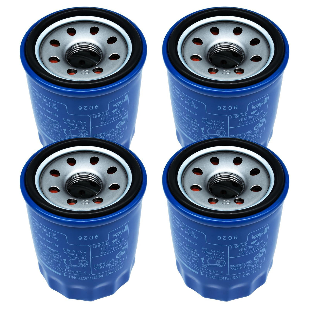 HTYPX oil filter front view showing label and fit benefits