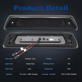 HTZCMOTO white cargo light illuminating truck bed for safer loading