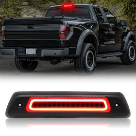 HTZCMOTO front view of third brake light showing clean fit and brightness
