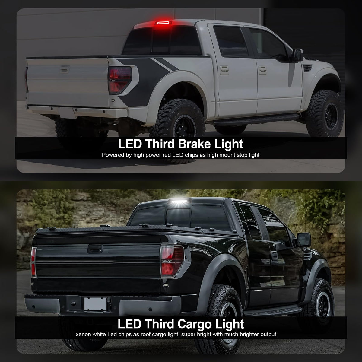 HTZCMOTO installed on 2012 Ford F150 rear improving brake visibility