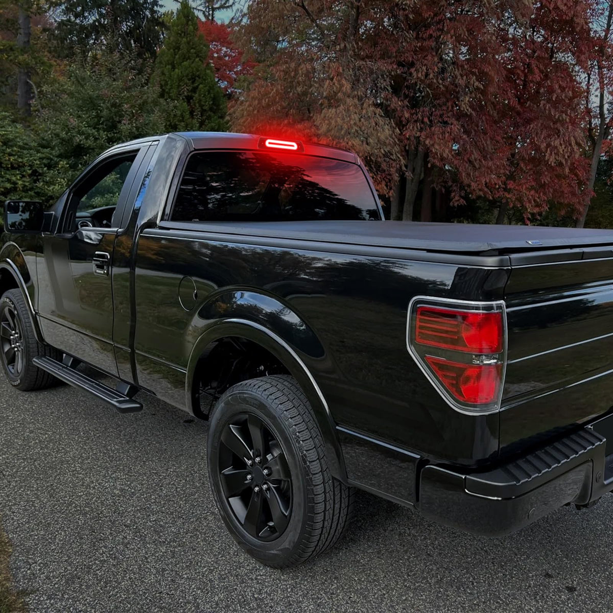 HTZCMOTO third brake light beside ruler showing compact OEM-compatible size