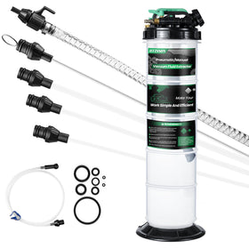 HTZSSON front view of extractor showing tank and handle for faster oil changes