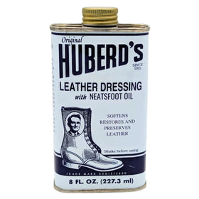 Huberd Shoe Grease Co. front tin showing product label for easy identification and care