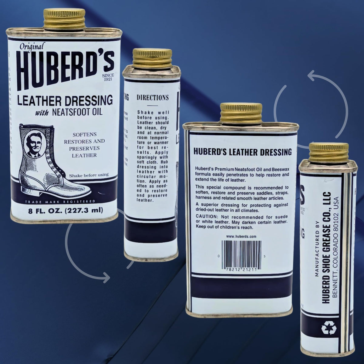 Huberd Shoe Grease Co. used on leather jacket in outdoor setting for practical protection
