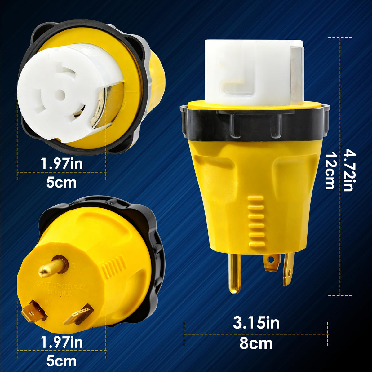 HUBRV adapter size comparison in hand showing compact portability for travel