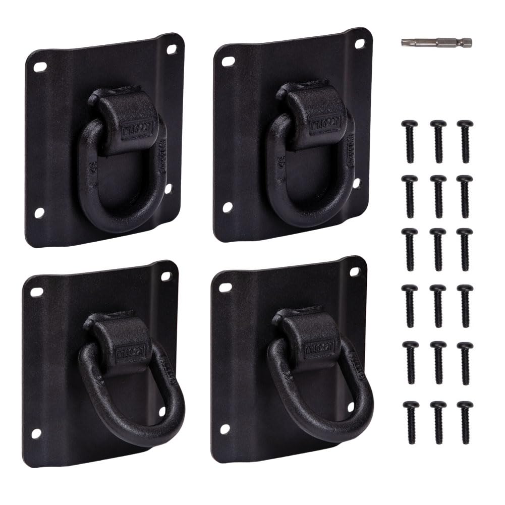 HUGALL front packaging showing four tie down anchors and included screws useful for quick install