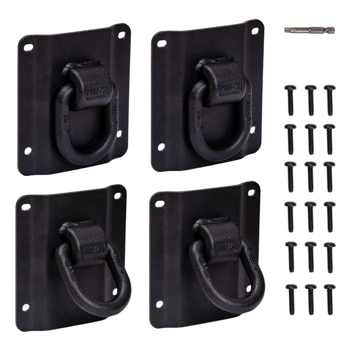 HUGALL front packaging showing four tie down anchors and included screws useful for quick install